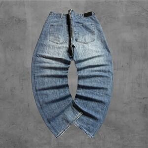 Sean John Mens Jeans Denim Blue Relaxed Fit Distressed
